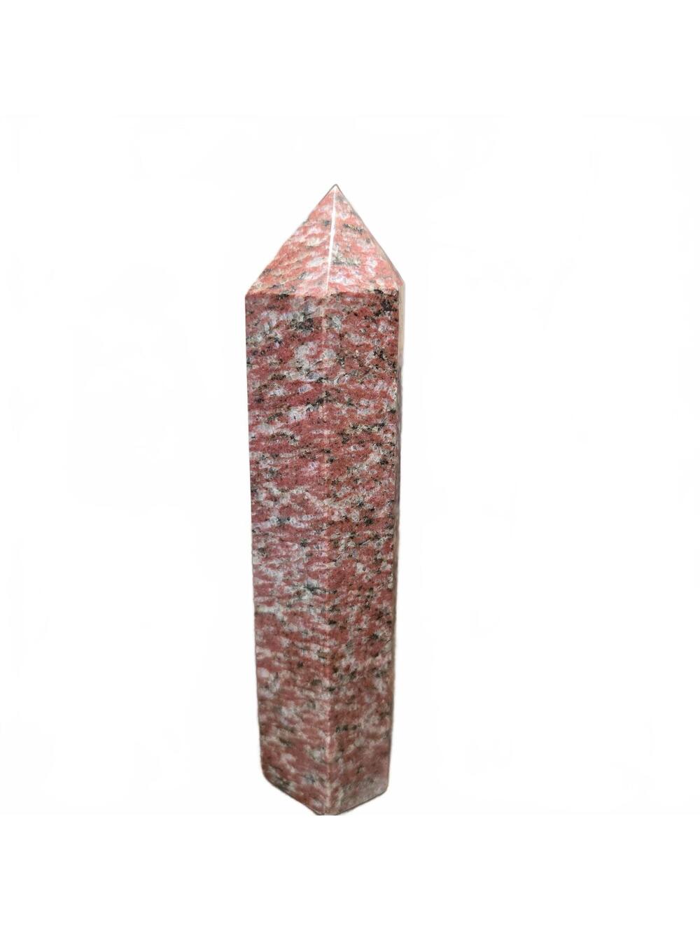 A007. Brecciated Red Jasper Natural Crystal Tower 7"